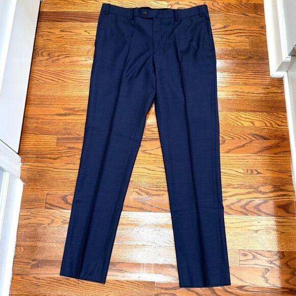 Paul Betenly Flat Front Blue Dress Pants. Vantage Wool. Size 35. - Picture 9 of 9